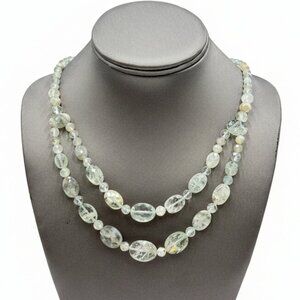 Jay King Sterling Silver Iceberg Green Labradorite Bead Necklace